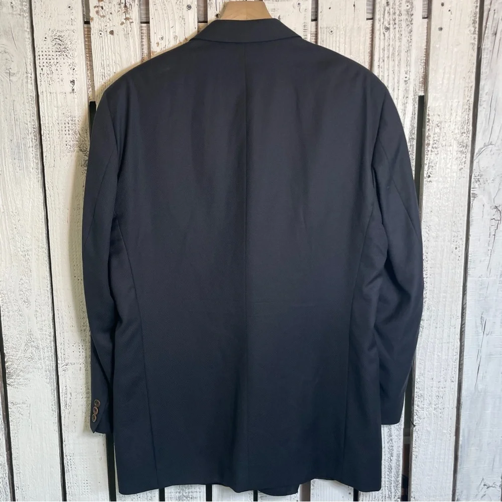 Zino Vintage Men’s Wool Blazer Navy Blue 44 L Made In Italy Some Wear As Picture